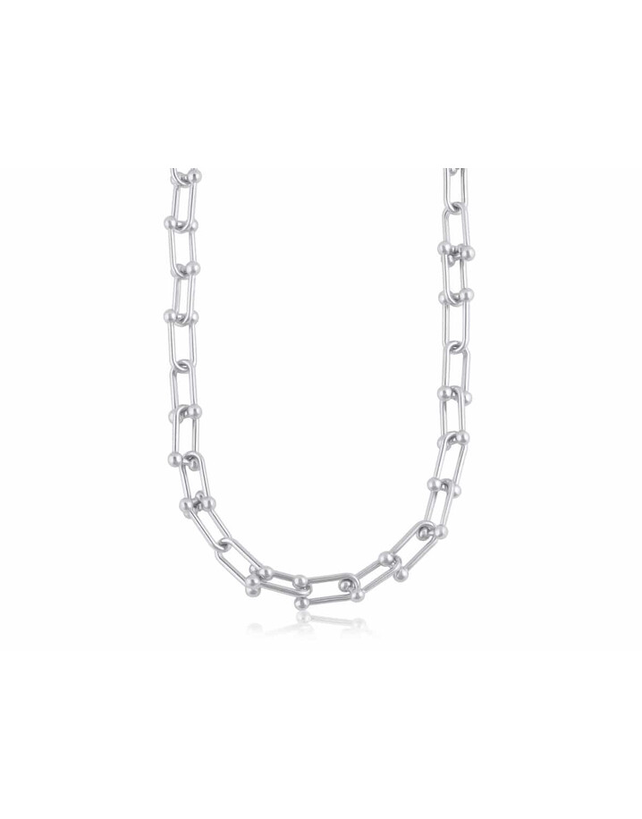 Big Metal London Renata Statement Chain Necklace - Silver