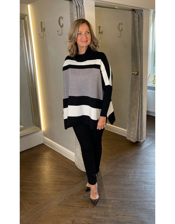 Lucy Cobb Shelby Striped Jumper  - Grey Mix