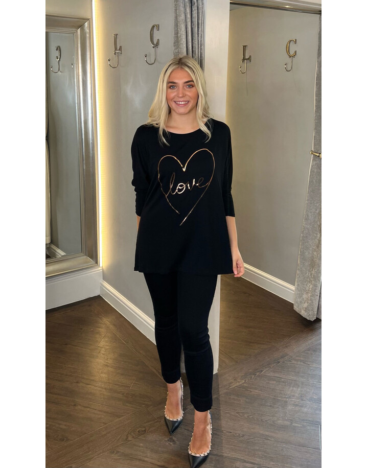 Lucy Cobb Lilibet Love Tshirt  - Black