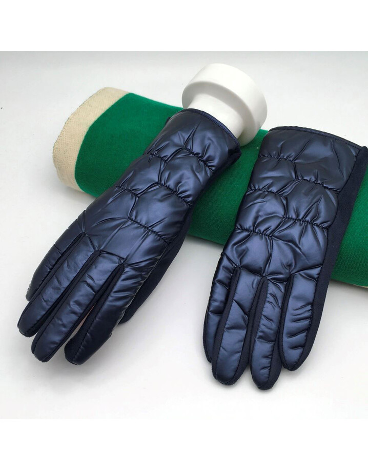 Lucy Cobb Accessories Marie Metallic Gloves  - Navy