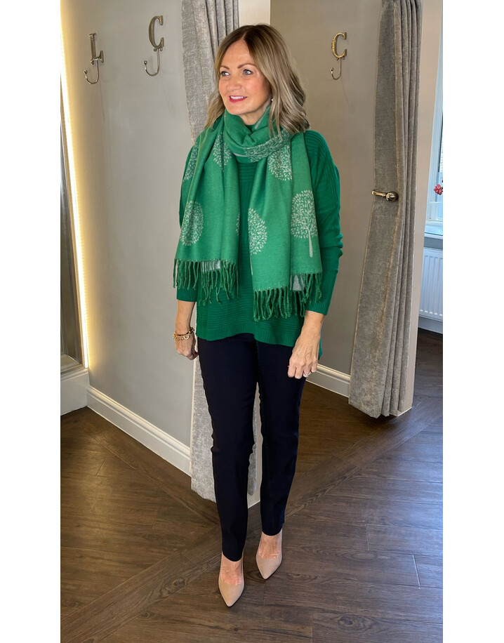 Lucy Cobb Willow Luxury Reversible Pashmina - Emerald