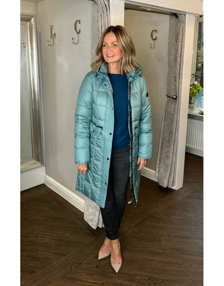 Normann Normani Down Filled Pocket Coat - Aqua Green