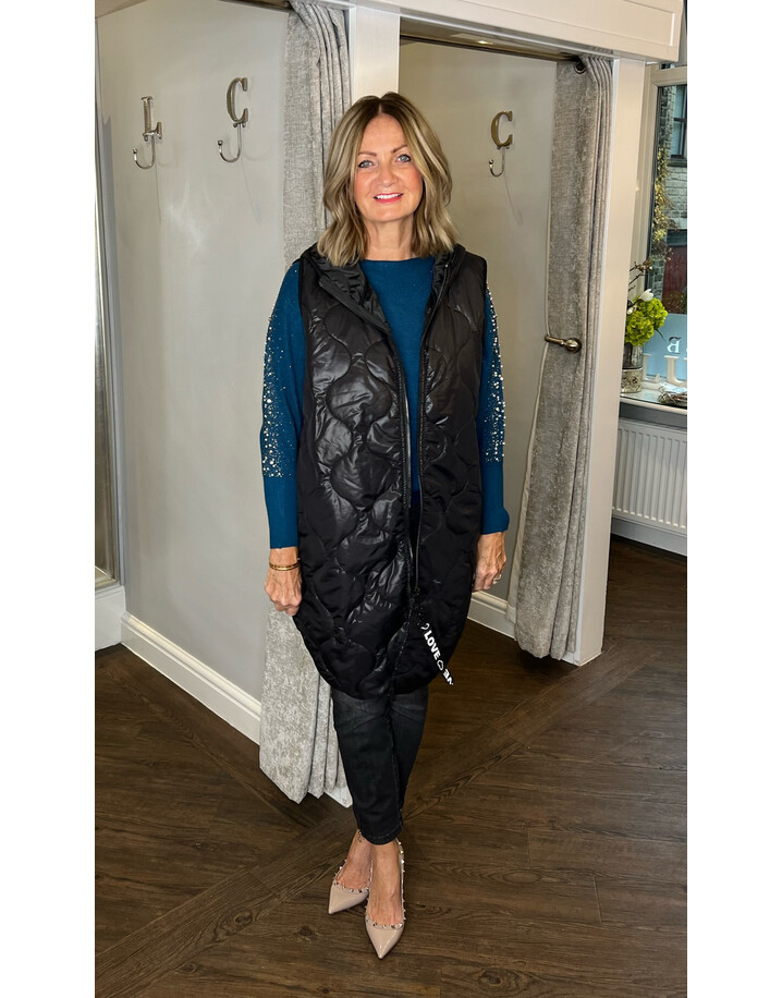 Lucy Cobb Gerri Longline Gilet - Black