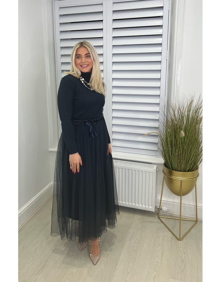 Lucy Cobb Tasha Tulle Skirt - Navy
