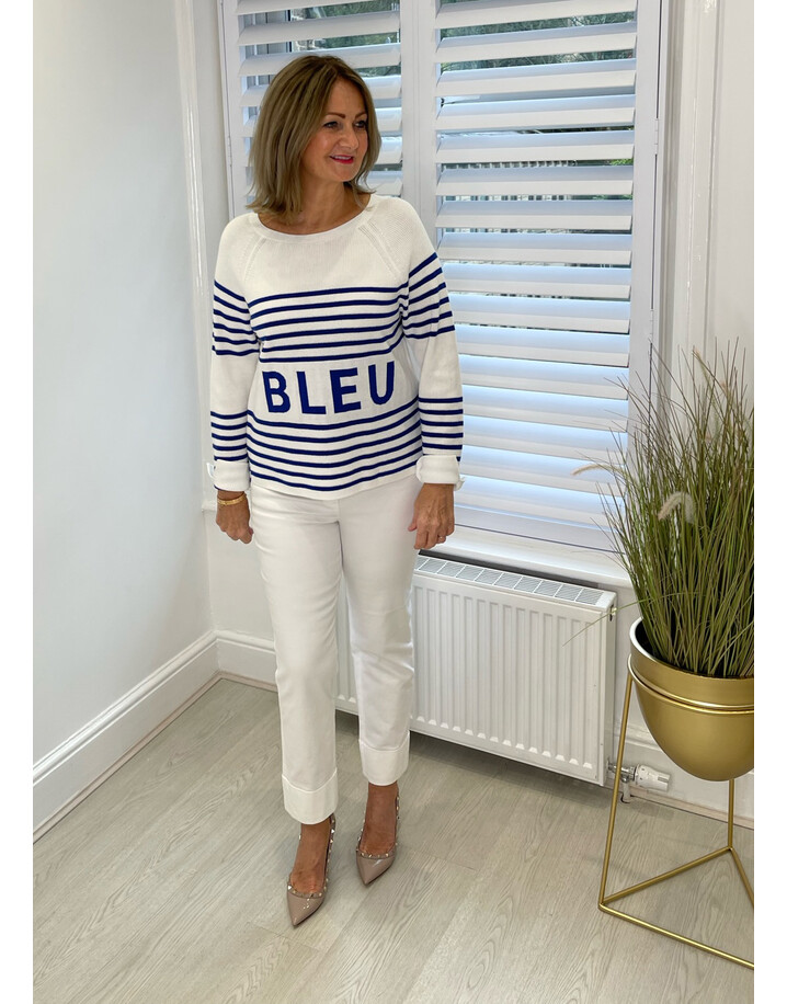 Oui Bleu Statement Jumper - Royal