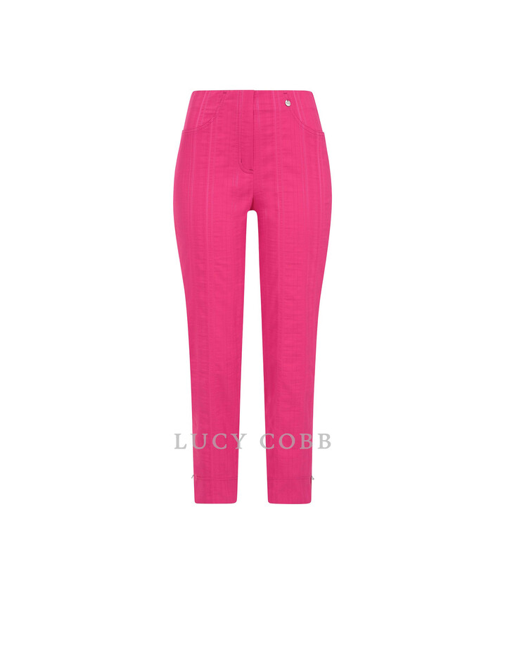 Robell Bella 09 Cotton Rich Seersucker (7/8) - Hot Pink