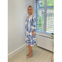 Athens Printed Dress - Royal - Alternative 1