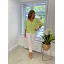 Morocco Tie Front Blouse - Lime