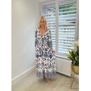 Nicosia Printed Maxi Dress - Navy