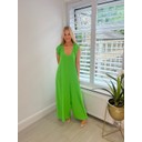 Lagos Wide Leg Jumpsuit - Apple Green