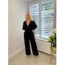 Fethiye Belted Jumpsuit - Black