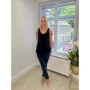 Britney Lace Vest - Navy