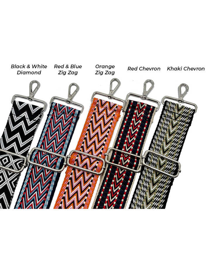 David Jones Crossbody Bag Strap  - Khaki Chevron