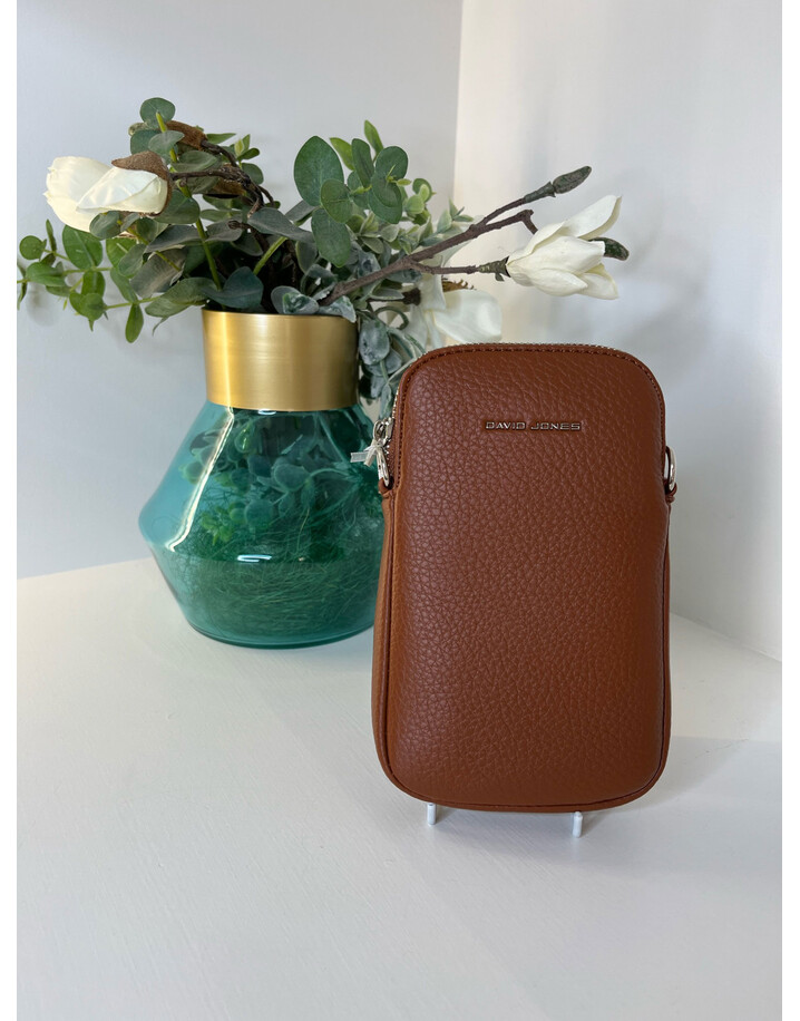 David Jones Perrie Phone Bag - Cognac