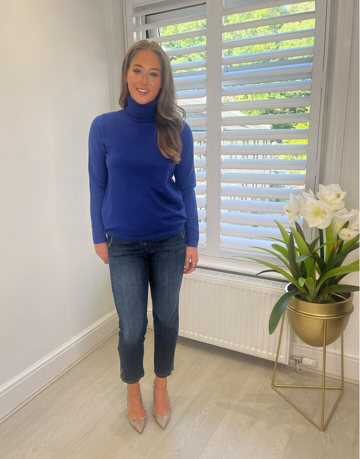 Lucy Cobb Aspen Polo Neck Jumper - Royal