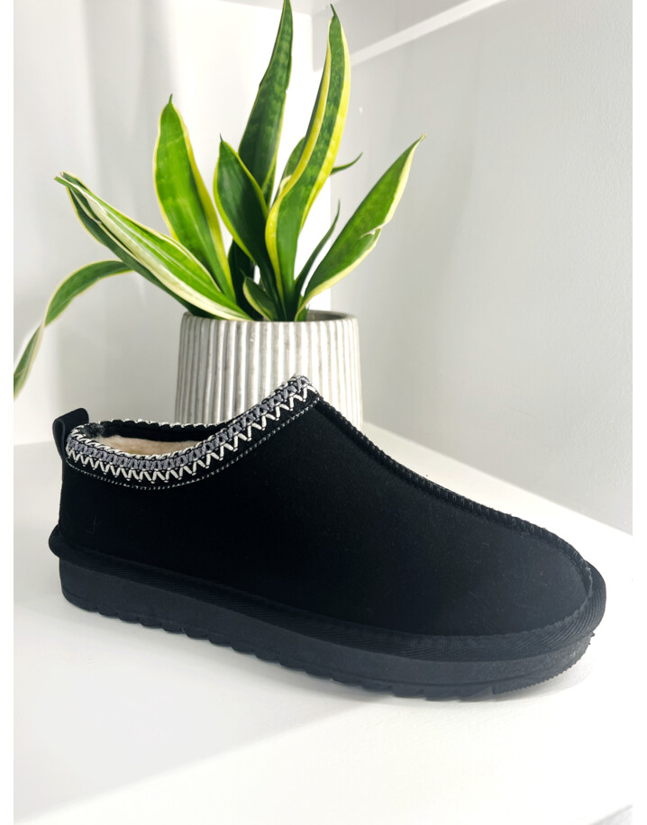 Lucy Cobb Thea Slip-On Mules - Black