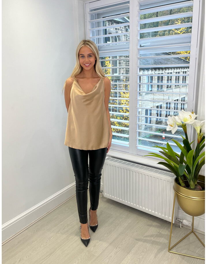 Lucy Cobb Grace Satin Cami  - Champagne