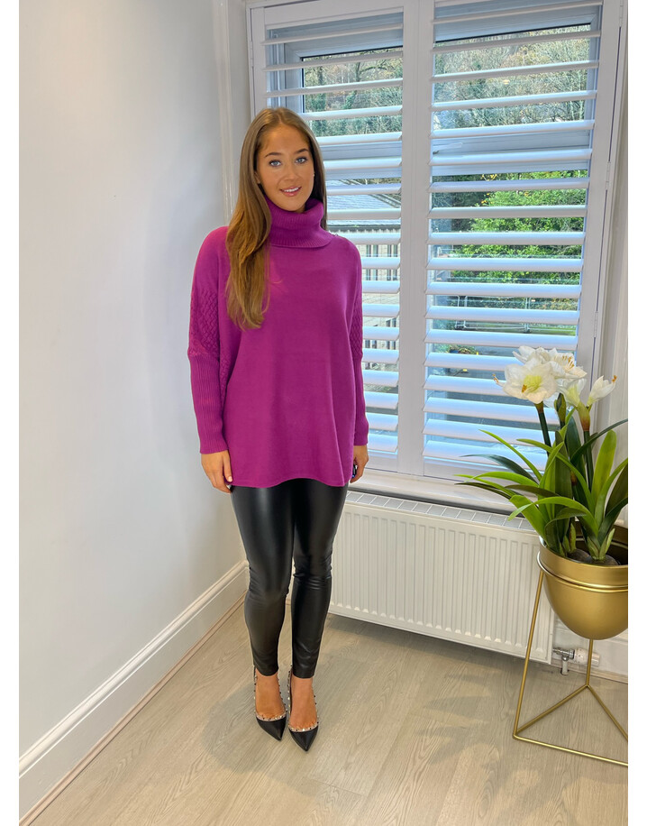 Lucy Cobb Tiffany Roll Neck Jumper - Navy