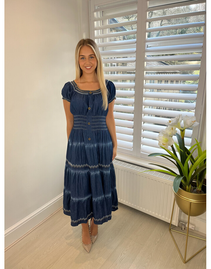Lucy Cobb Verona Denim Dress - Dark Denim