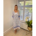 Palermo Floral Dress - Pale Blue 