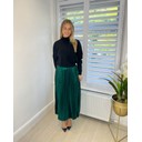 Mariah Metallic Midi Skirt - Green - Alternative 1