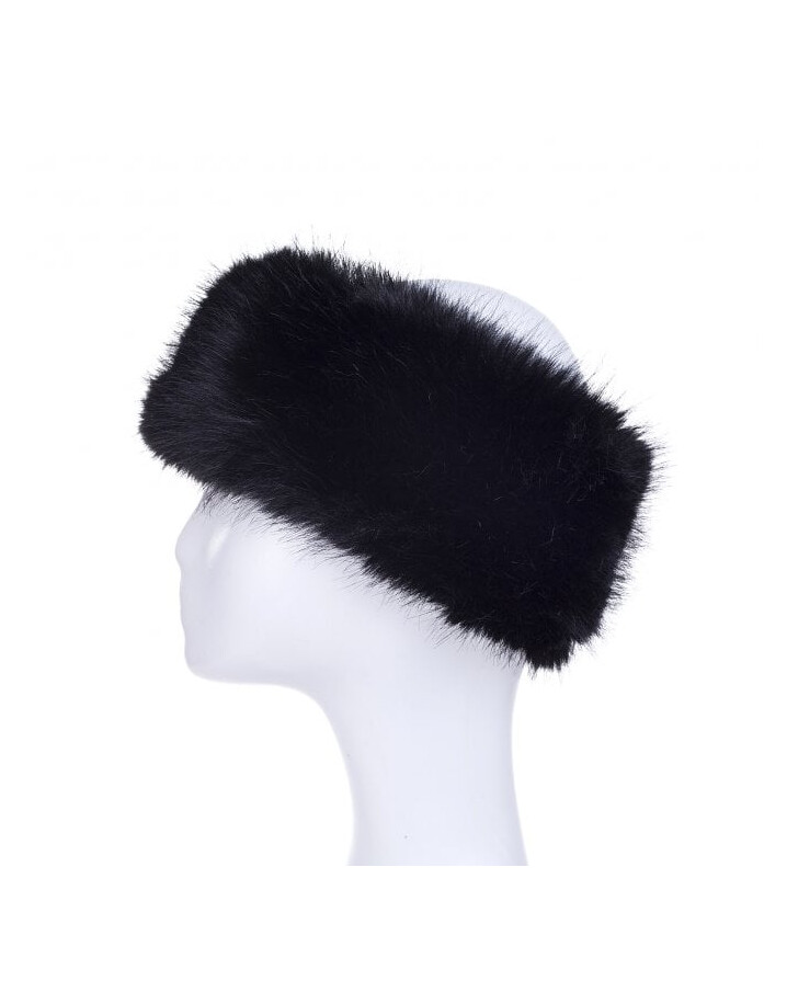 Park Lane Faux Fur Headband - Black