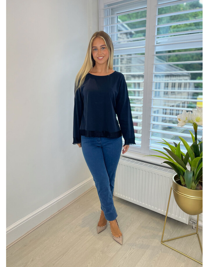 Deck Rachel Long Sleeve Top - Navy