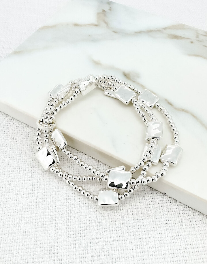 Envy New Trinny Elasticated Bracelet - Silver