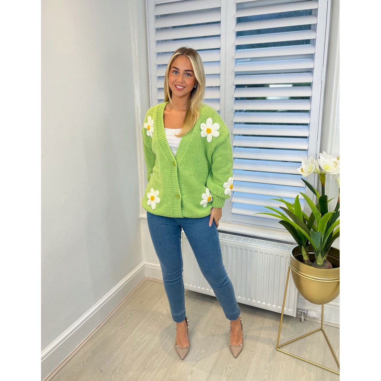 The Danielle Cardigan in Light Brown main image 1