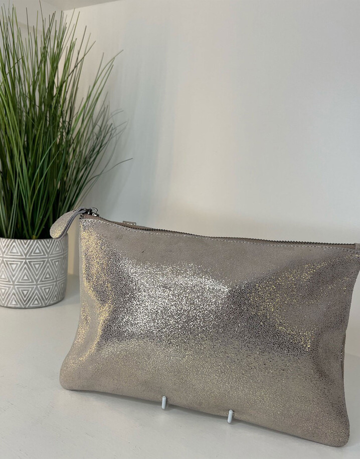 Malissa J Camilla Leather Clutch - Gold