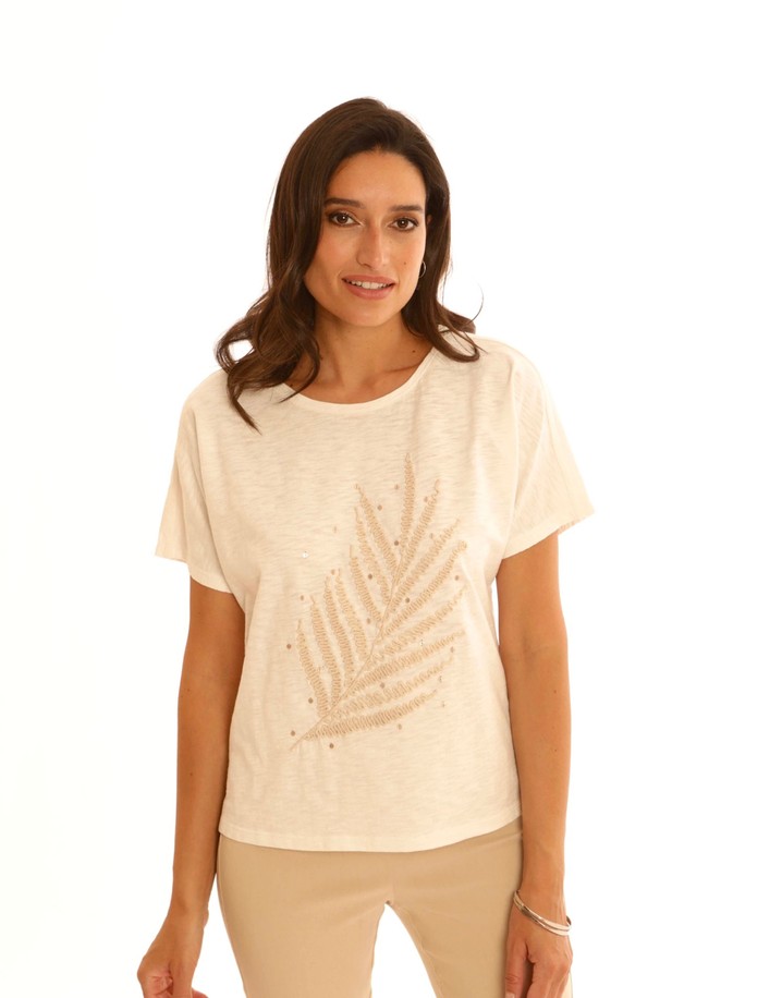Pomodoro Leaf TShirt - Cream