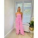 Lucia Leopard Jumpsuit - Pink Mix