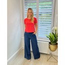 Wren Wide Leg Denim Trousers - Dark Denim