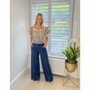 Wren Wide Leg Denim Trousers - Dark Denim - Alternative 1