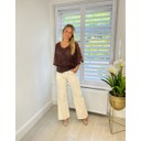 Milan Wide Leg Jeans - Ecru