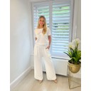 Willow Wide Leg Trousers - White
