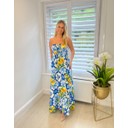 Lucinda Halter Neck Maxi Dress - Blue