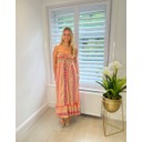 Bec Bandeau Dress  - Taupe Aztec