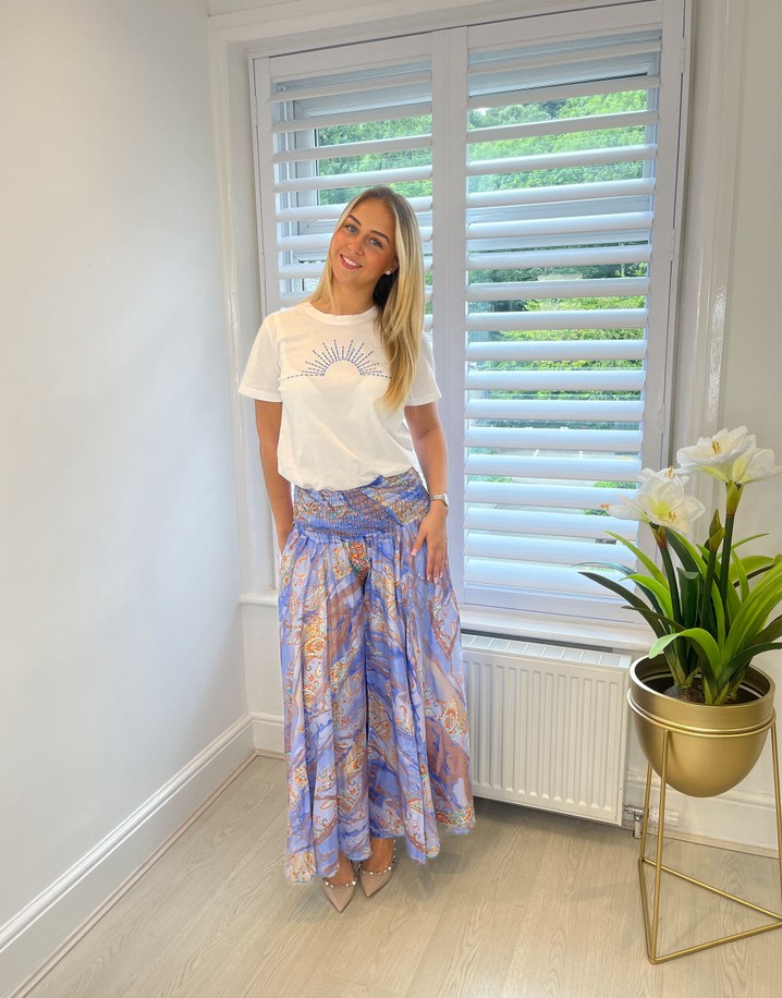 Lucy Cobb Palma Palazzos  - Lilac Mix 