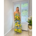 Lucia Lemon Dress - Navy Mix