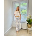 Toile De Jouy Cheesecloth Trousers - Navy