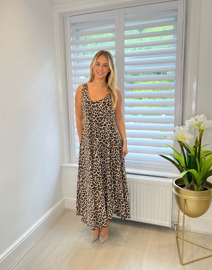 Lucy Cobb Luna Leopard Maxi Dress - Leopard Print