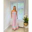 Allie Aztec Bandeau Maxi Dress - Pale Blue 