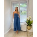 Dani Denim Bandeau  - Mid Denim Blue