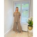 Pleated Co-Ord - Mocha
