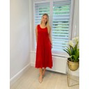 Katie Midi Dress  - Red