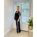 Leopard Stripe Co-Ord - Black