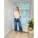 Eliza Elasticated Waist Jeans - Mid Denim Blue