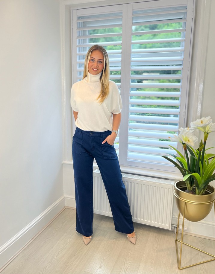 Lucy Cobb Millie Cotton Twill Jeans - Navy