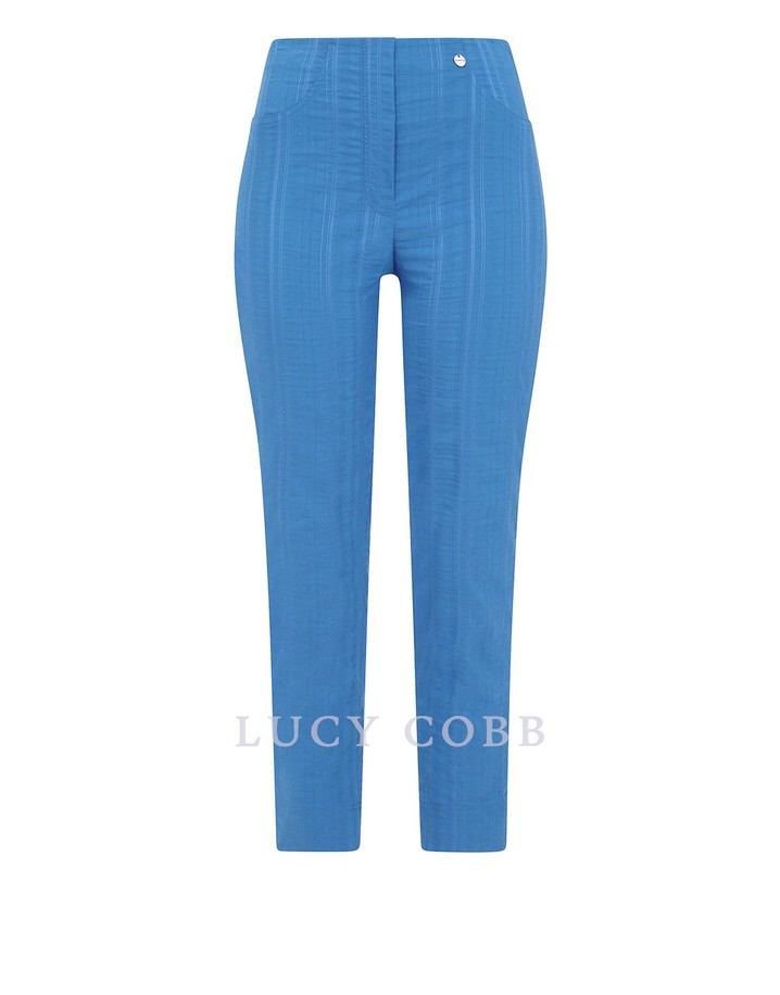 Robell Bella 09 Cotton Rich Seersucker (7/8) - Cornflower Blue